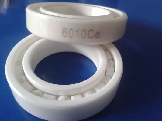 6010 Full Zirconia Ceramic Bearing with PTFE Cage 50mm Inner Diameter High Precision for Extreme Conditions